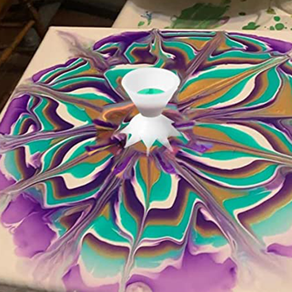 Paint Pouring Split Cup for Acrylic Painting Pouring Mini 7-Leg